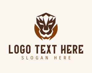 Badge - Abstract Lion Head logo design