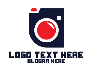 Lens - Red Digital Camera logo design
