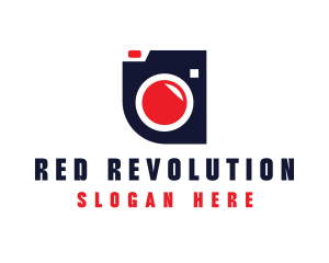 Red Digital Camera  logo design