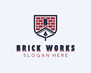 Brick Roof Trowel logo design