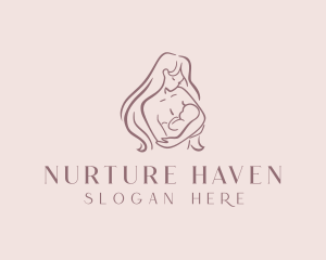 Postpartum - Mother Baby Parenting logo design