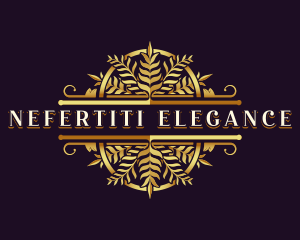 Elegant Leaf Ornament logo design