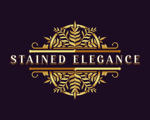 Elegant Leaf Ornament logo design