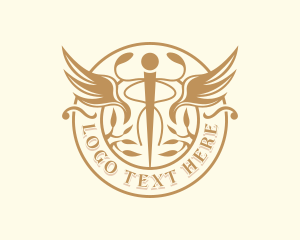 Caduceus Healthcare Wellness logo design