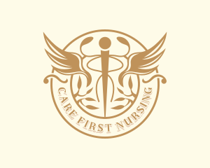 Nursing - Caduceus Healthcare Wellness logo design