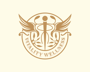 Caduceus Healthcare Wellness logo design