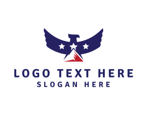 Usa - USA Mountain Eagle logo design