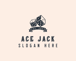 Blackjack - Casino Blackjack Dice logo design