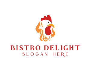 Fire Roast Chicken logo design