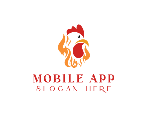 Grill - Fire Roast Chicken logo design