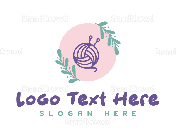 Floral Crochet Yarn Logo