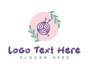 Tailor Shop - Floral Crochet Yarn logo design