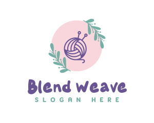 Floral Crochet Yarn logo design