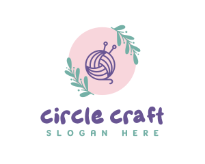 Floral Crochet Yarn logo design