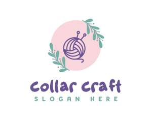 Floral Crochet Yarn logo design