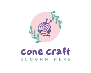 Floral Crochet Yarn logo design