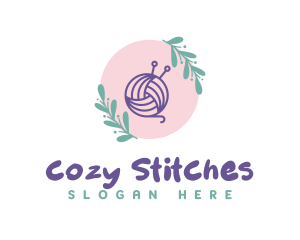 Floral Crochet Yarn logo design