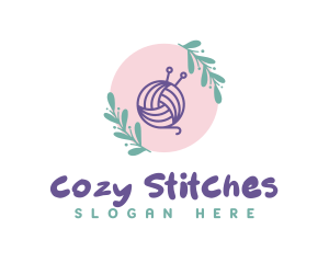 Crochet - Floral Crochet Yarn logo design