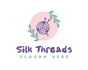 Floral Crochet Yarn logo design