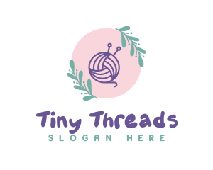 Floral Crochet Yarn logo design