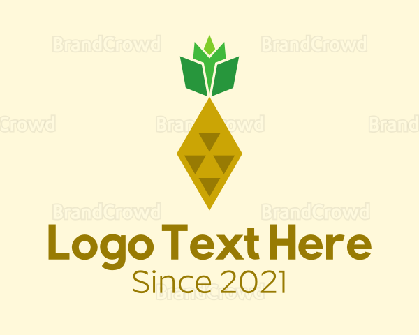 Geometric Pineapple Fruit Logo