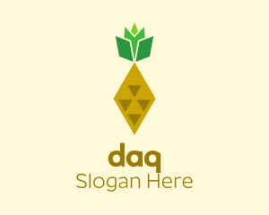 Geometric Pineapple Fruit Logo