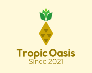 Tropic - Geometric Pineapple Fruit logo design