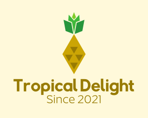 Pineapple - Geometric Pineapple Fruit logo design