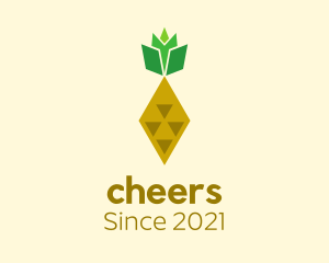 Fresh - Geometric Pineapple Fruit logo design