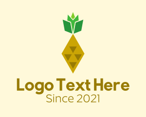 Grocery - Geometric Pineapple Fruit logo design