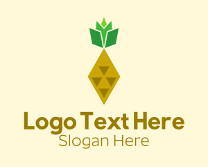 Geometric Pineapple Fruit Logo