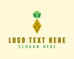 Pineapple - Geometric Pineapple Fruit logo design