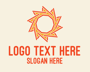 Hot - Orange Solar Heat logo design