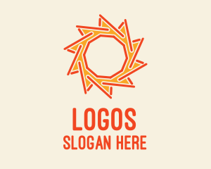 Heating - Orange Solar Heat logo design