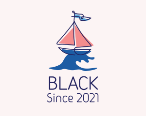 Maritime - Nautical Sailboat Wave logo design