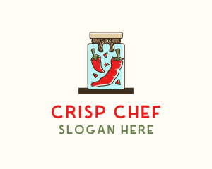 Chili Pepper Spice Jar logo design