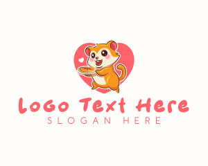 Love Pizza Rodent logo design