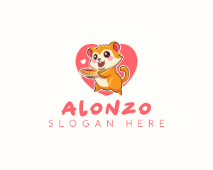 Love Pizza Rodent logo design