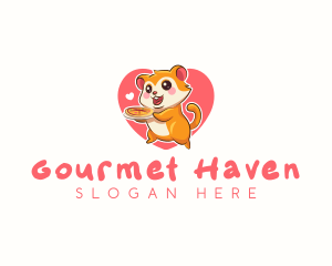 Love Pizza Rodent logo design