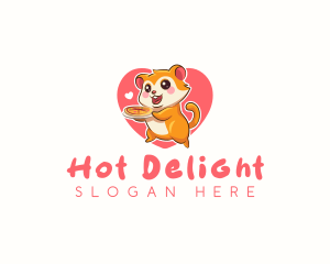 Love Pizza Rodent logo design