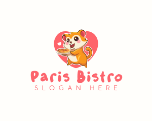 Love Pizza Rodent logo design