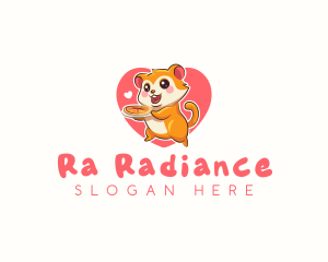 Love Pizza Rodent logo design