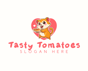 Love Pizza Rodent logo design