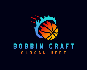 Blazing Basketball Sports Logo