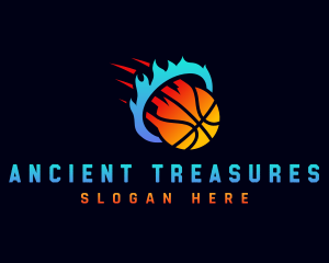 Blazing Basketball Sports logo design