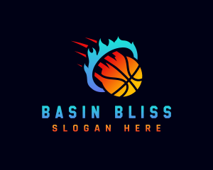 Blazing Basketball Sports logo design