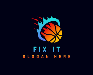 Blazing Basketball Sports logo design