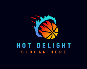 Blazing Basketball Sports logo design