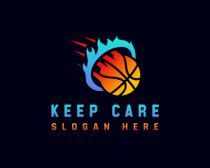 Blazing Basketball Sports logo design