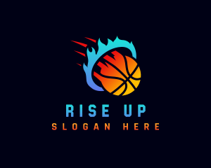 Blazing Basketball Sports logo design